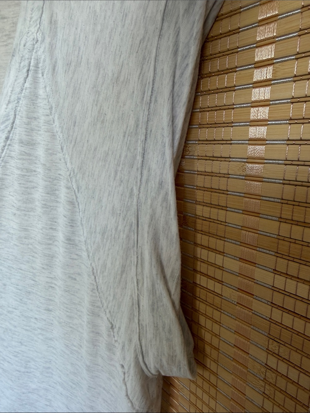 We The Free Relaxed V-Neck Tunic in Light Heathered Gray Draped, oversized - Picture 13 of 15